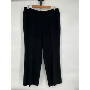 Ellen Tracy Black Dress Pants Career Straight Leg Trousers Size‎ 14